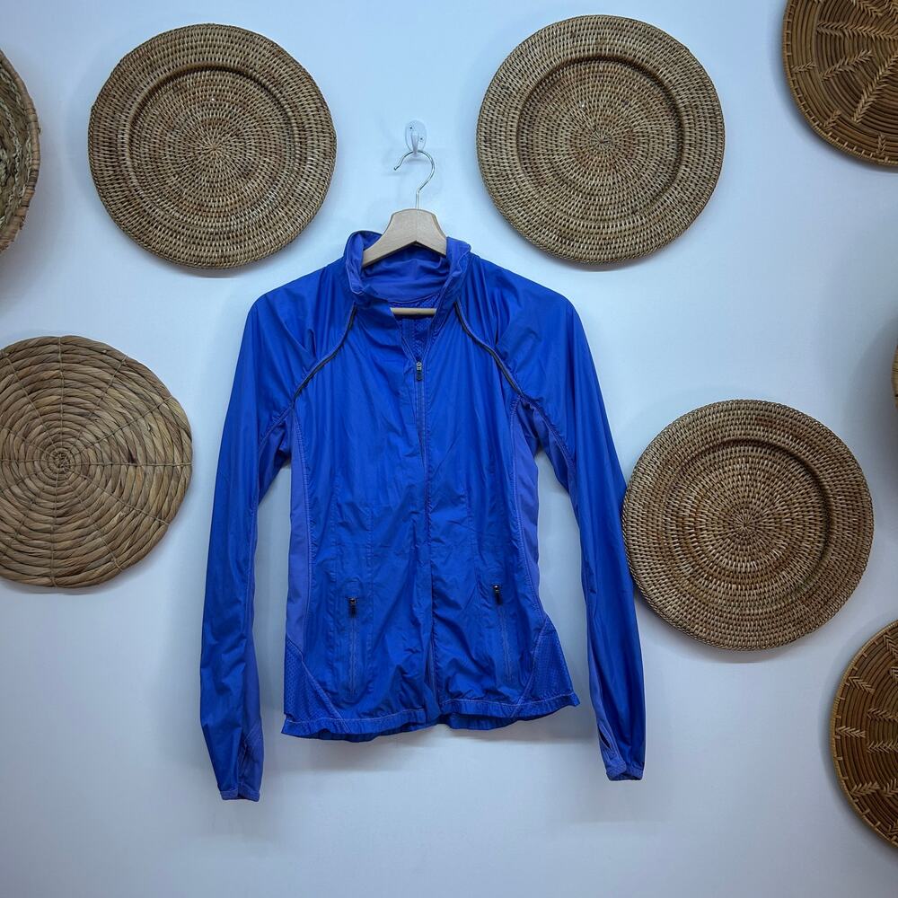 Lululemon Blue Lightweight Full Zip Up Jacket 2 Activewear Running Workout